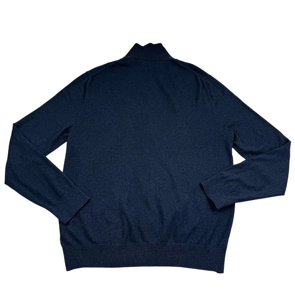 Banana Republic Luxury Silk Cashmere Blend Knit Front Zipper Cardigan Men's L